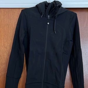 Lululemon Stride II Black Luon Jacket Hoodie Size 6